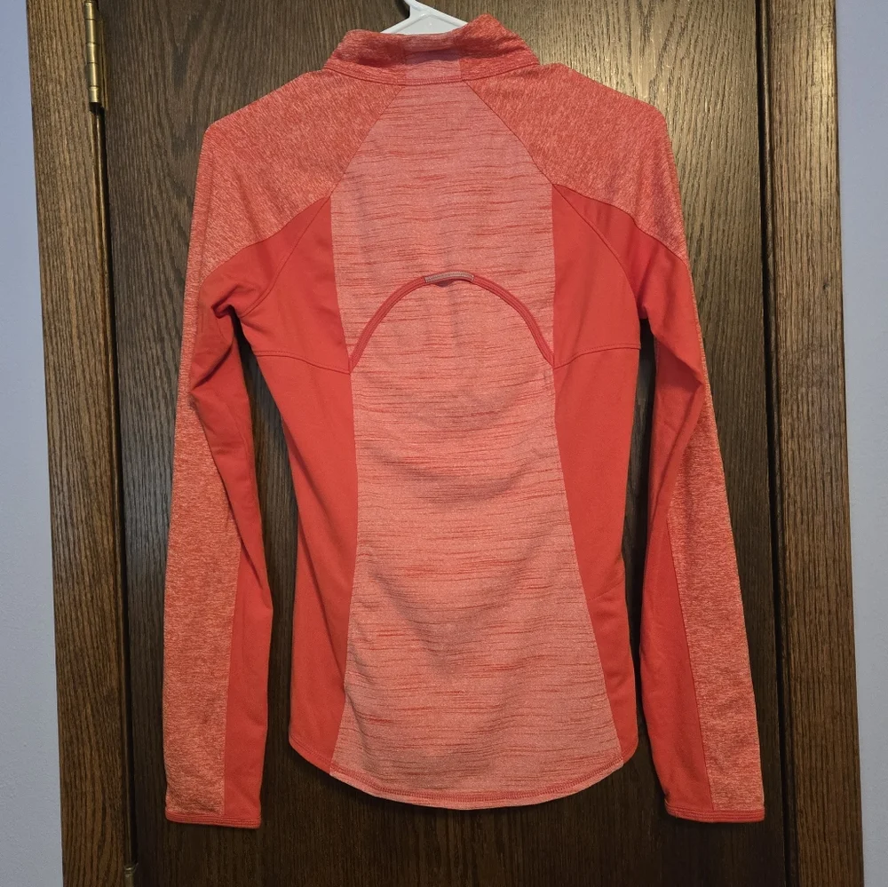 Athleta Running Wild Half Zip Women's Coral Athletic Jacket - Picture 3 of 6